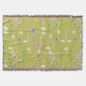 Modern Greenery Waterverf Rustiek Botanische Bloem Deken (Voorkant)