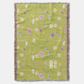 Modern Greenery Waterverf Rustiek Botanische Bloem Deken (Voorkant Verticaal)