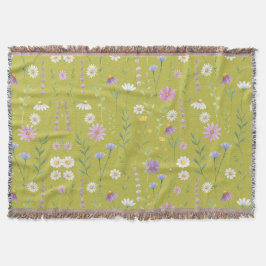 Modern Greenery Waterverf Rustiek Botanische Bloem Deken