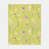 Modern Greenery Waterverf Rustiek Botanische Bloem Fleece Deken (Voorkant)