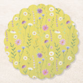 Modern Greenery Waterverf Rustiek Botanische Bloem Kartonnen Onderzetters (Voorkant)