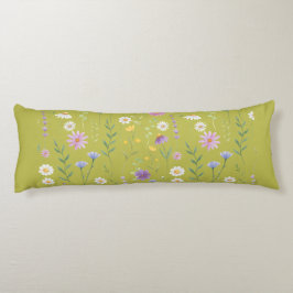 Modern Greenery Waterverf Rustiek Botanische Bloem Lichaamskussen