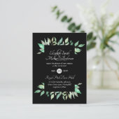 Modern Greenery Wedding-budget Briefkaart (Staand voorkant)