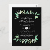 Modern Greenery Wedding-budget Briefkaart (Voorkant / Achterkant)