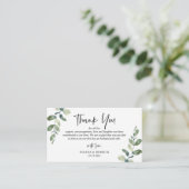 Modern Greenery Wedding Dank je Kaart (Staand voorkant)