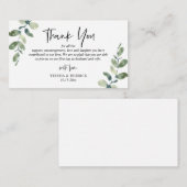 Modern Greenery Wedding Dank je Kaart (Voorkant / Achterkant)