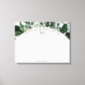 Modern Greenery wedding guest book alternatief Canvas Afdruk (Voorkant)