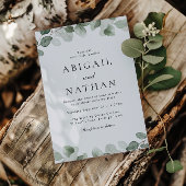 Modern Greenery Wedding Kaart