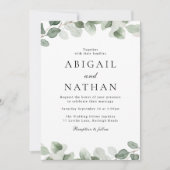 Modern Greenery Wedding Kaart (Voorkant)