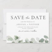 Modern Greenery Wedding Save The Date (Voorkant)