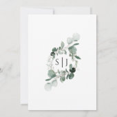 Modern Greenery White We doen een huwelijksuitnodi Kaart (Achterkant)