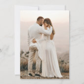 Modern Greenery White We maken foto-bruiloft Kaart (Achterkant)