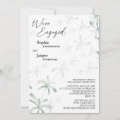 Modern Greenery White We zijn een Verloving Kaart (Voorkant)
