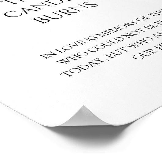 Modern Greenery White Weddenschap deze kaars brand Poster (Hoek)