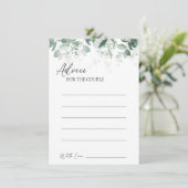 Modern Greenery White Wedding Advice Kaart (Staand voorkant)