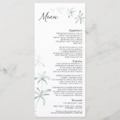 Modern Greenery White Wedding Flat Menu (Voorkant)
