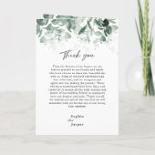 Modern Greenery White Wedding Folded Programme Programma (Achterkant)