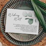 Modern Greenery White Wedding Good Informatiekaartje<br><div class="desc">Deze moderne grove witte bruiloft die een goede behuizingskaart wenst, biedt een eenvoudige mix en past coördinerende stijlen in zwart-wit aan met delicate groene elementen, waardoor de fraaie bloei rond eenvoudige, geavanceerde typografie en een prachtig, minimaal kalligrafiescript wordt bevorderd. De waterverf eucalyptus en andere botanische bladeren zijn prachtig doorheen, met...</div>