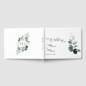 Modern Greenery White Wedding Guest Book Gastenboek (Volledig)