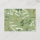 Modern Greenery Woodland Animals Diaper Raffle Informatiekaartje (Achterkant)