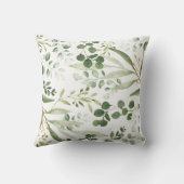 Modern Greenery Woodland Birth Stats Boy Nursery Kussen (Achterkant)