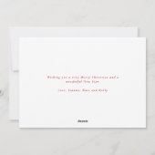 Modern Greenery Wreath & Bow Photo Holiday Card Feestdagenkaart (Achterkant)