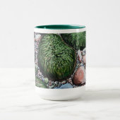 Modern Greens Beach / Tides Out zeegezicht kunst Mok (Midden)