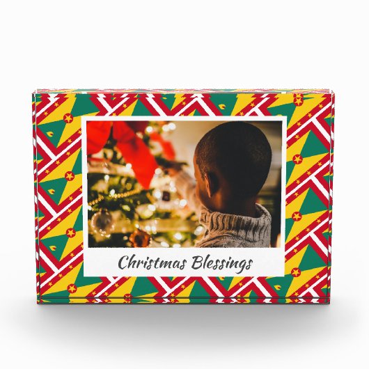 Modern GRENADA CARRIACOU FLAG Kerstmis Fotoblokken (Voorkant)