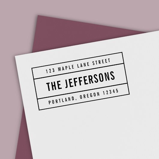 Modern grensverleggend adres oude familienaam reto  zelfinktende stempel