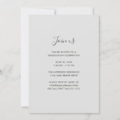 Modern Grey Afstuderen 1-Foto Graduation Party Kaart (Achterkant)