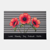 Modern Grey And Black Stripe Deurmat (Voorkant)