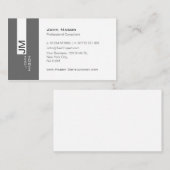 Modern Grey and Platinum Consultant Visitekaartje (Voorkant / Achterkant)