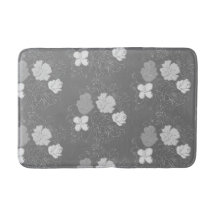 Modern Grey and White Floral Pattern