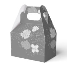 Modern Grey and White Floral Pattern