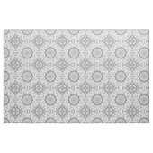 Modern Grey and White Medallion Fabric Stof (Fat Quarter)