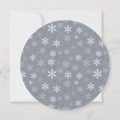 Modern Grey and White Snowflakes Vakantie Kaart (Achterkant)