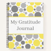 Modern Grey and Yellow Bubbles Gratitude Journal Notitieboek (Voorkant)
