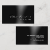 Modern Grey Black Hair Stylist Makeup Artist Visitekaartje (Voorkant / Achterkant)
