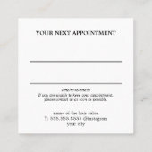 Modern Grey Black Scissors Hair Stylist Vierkante Visitekaartje (Achterkant)