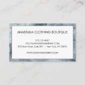 Modern Grey Black & White Marble Minimalist Luxury Visitekaartje (Achterkant)