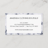 Modern Grey Black & White Marble Minimalist Luxury Visitekaartje (Achterkant)
