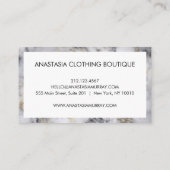 Modern Grey Black & White Marble Minimalist Luxury Visitekaartje (Achterkant)