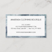 Modern Grey Black & White Marble Minimalist Luxury Visitekaartje (Achterkant)