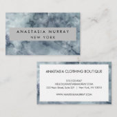 Modern Grey Black & White Marble Minimalist Luxury Visitekaartje (Voorkant / Achterkant)