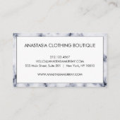 Modern Grey Black & White Marble Minimalist Luxury Visitekaartje (Achterkant)