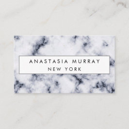 Modern Grey Black & White Marble Minimalist Luxury Visitekaartje