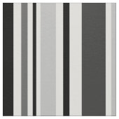 Modern Grey, Black, White Stripes Geometric Fabric Stof (Close Up)