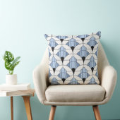 Modern Grey/Blue Art Deco Style  Kussen (Stoel)