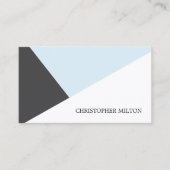 Modern Grey Blue White Geometric Consultant Visitekaartje (Voorkant)