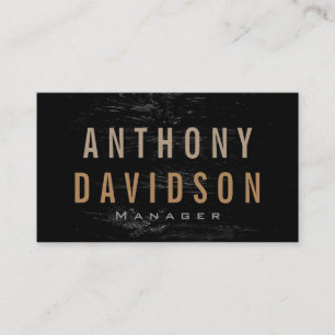 Modern Grey Bold Text Letters Visitekaartje